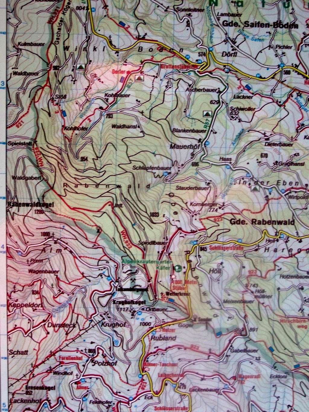 Map of Rabenwaldkogel