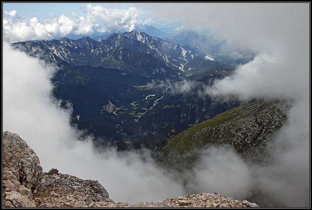 Rezija valley (Val Resia) from Visoki Kanin
