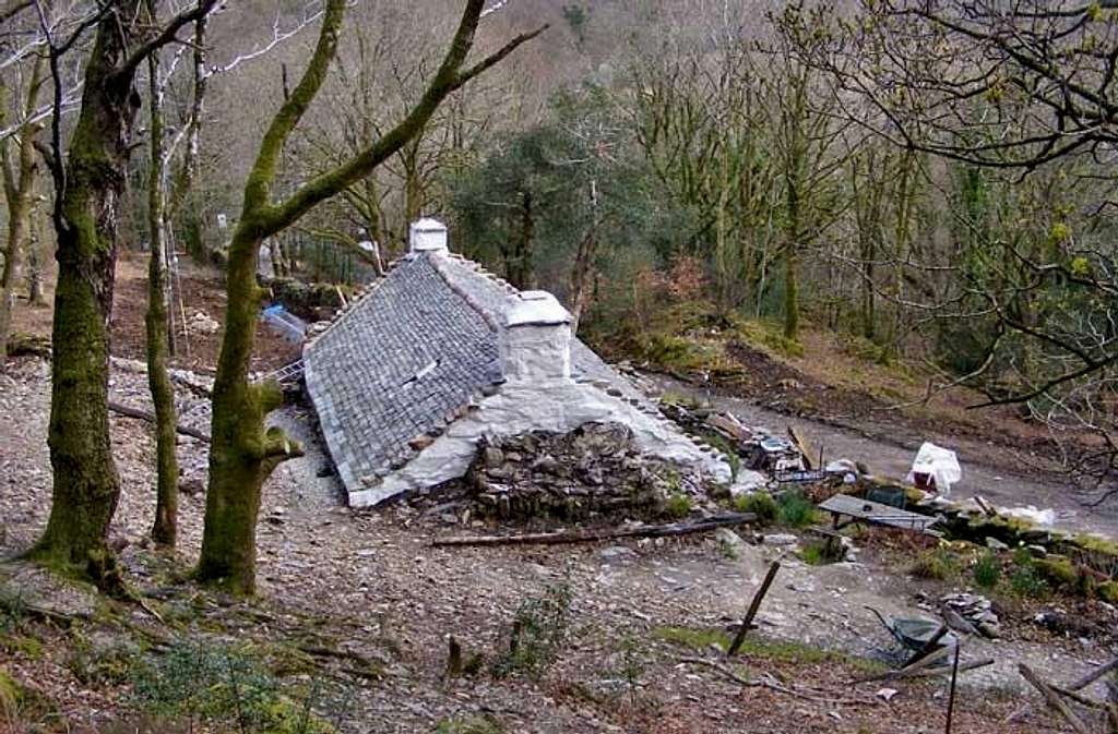 Buried Cottage at Nantmor, Snowdonia.