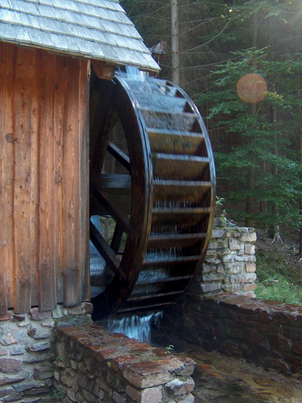 Zlaté Hory , the goldmining watermills