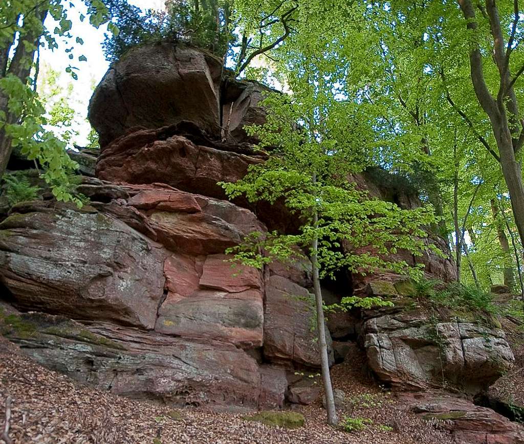 Blockhöhlenwand