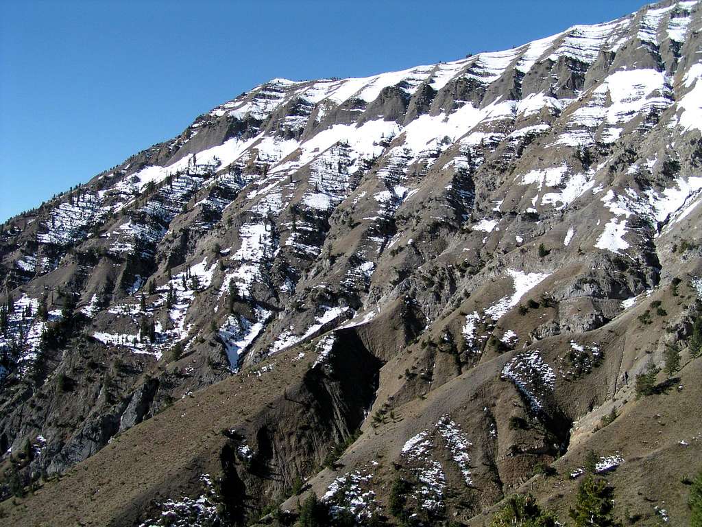 The fluted east face of Ferry Peak