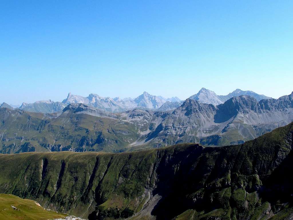 Lechtal Alps seen from below the Wösterspitze