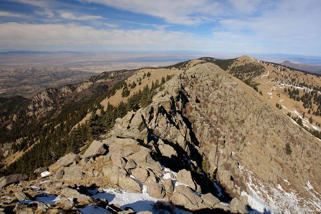 Sierra Blanca Peak, view along the North Ridge