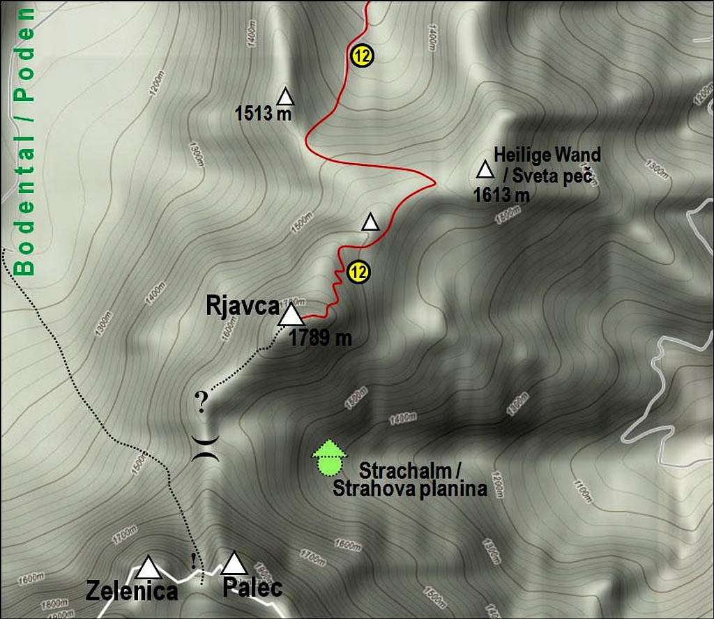 Rjautza/Rjavca and its paths