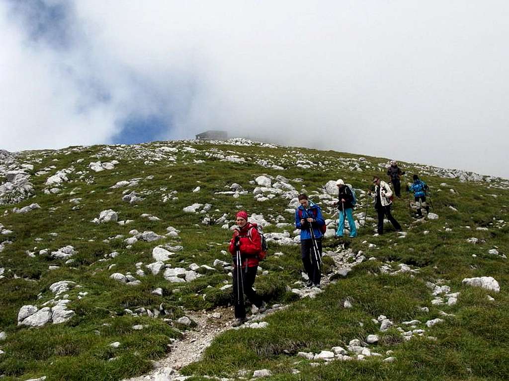 Descending from Stol mountain