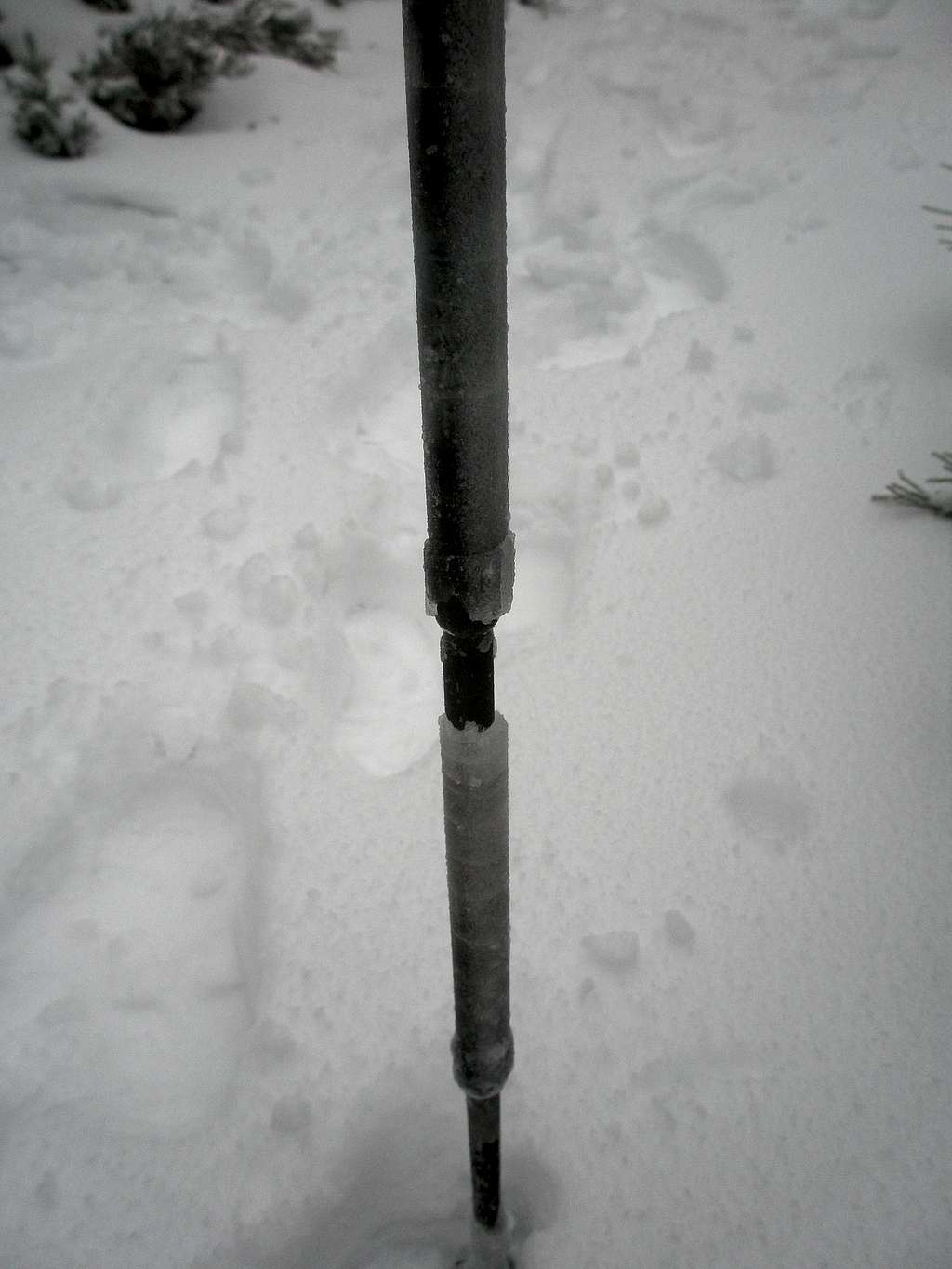 Ice on my walking poles