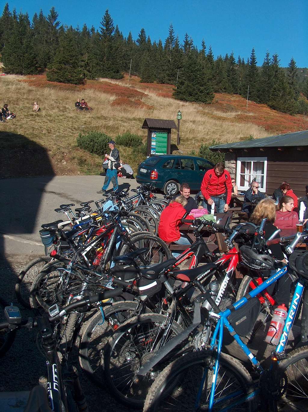 Cycling in mountains, a popular hobby in Czech Republic...