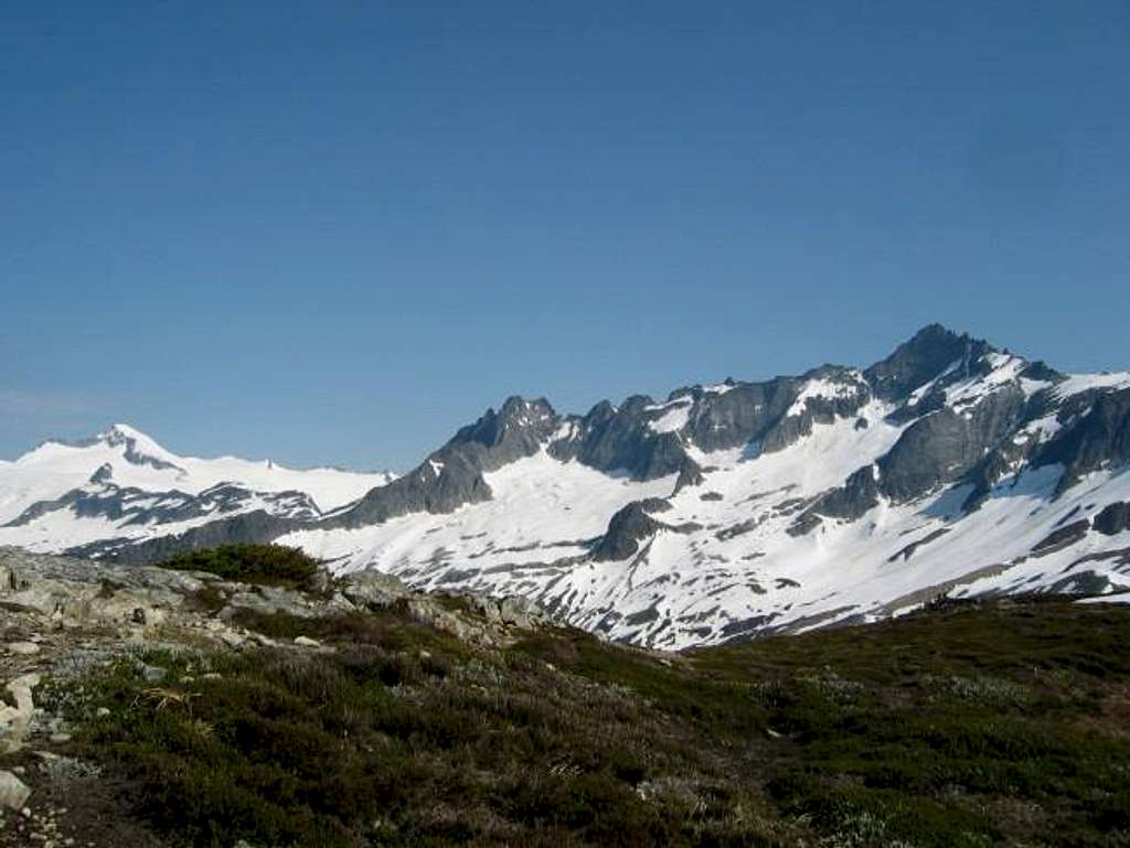 Eldorado Peak (left) and...