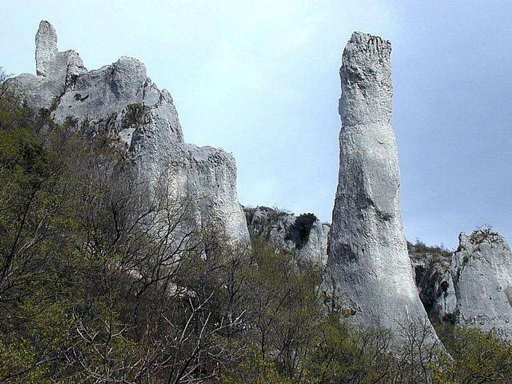 Limestone towers in Vranjska...