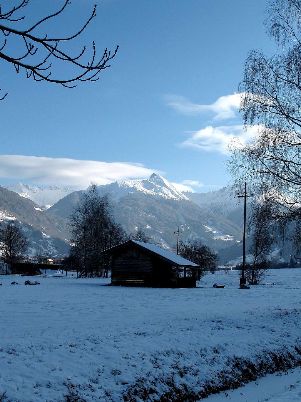 The Graukogel as seen in December from Bad Hofgastein