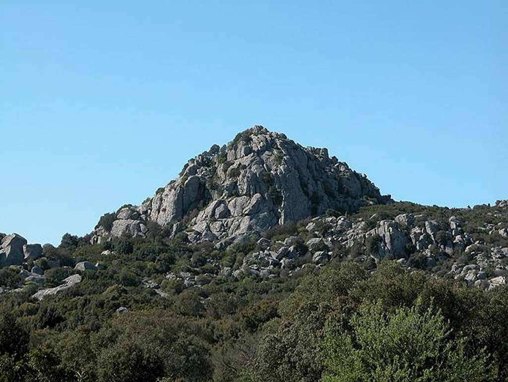 Monte la Trona (701m,) to the...