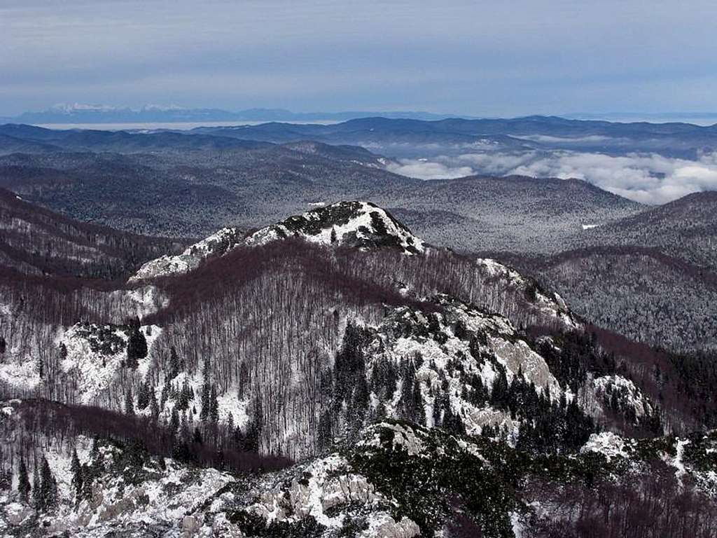 Snježnik summit panorama view