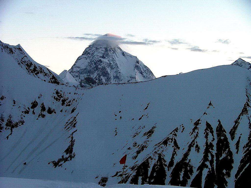 K-2 (8611-M) as seen from Top of Gondogoro Pass 