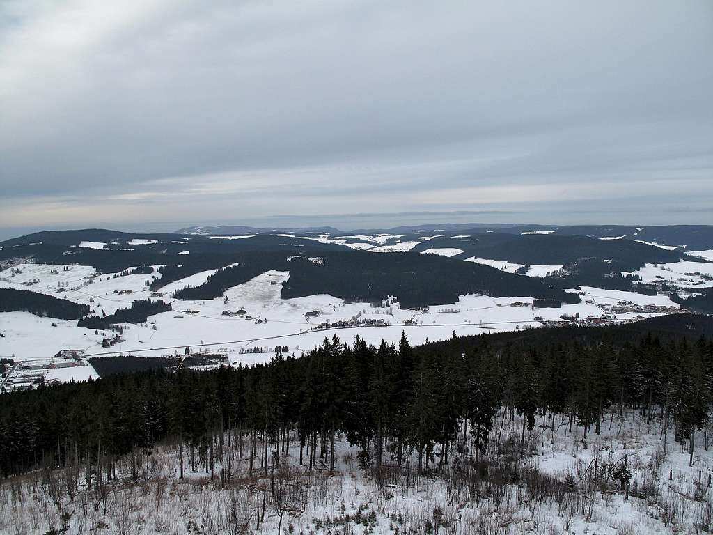 Overlooking a large part of the Hochschwarzwald
