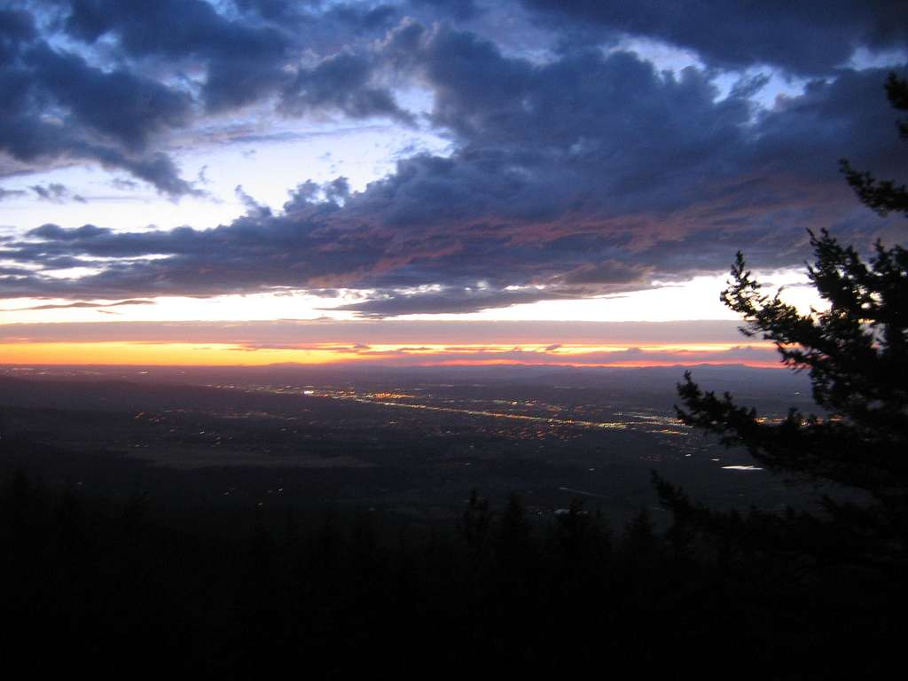 Sunset over Spokane Valley