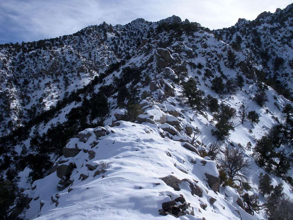 North Ridge in snow