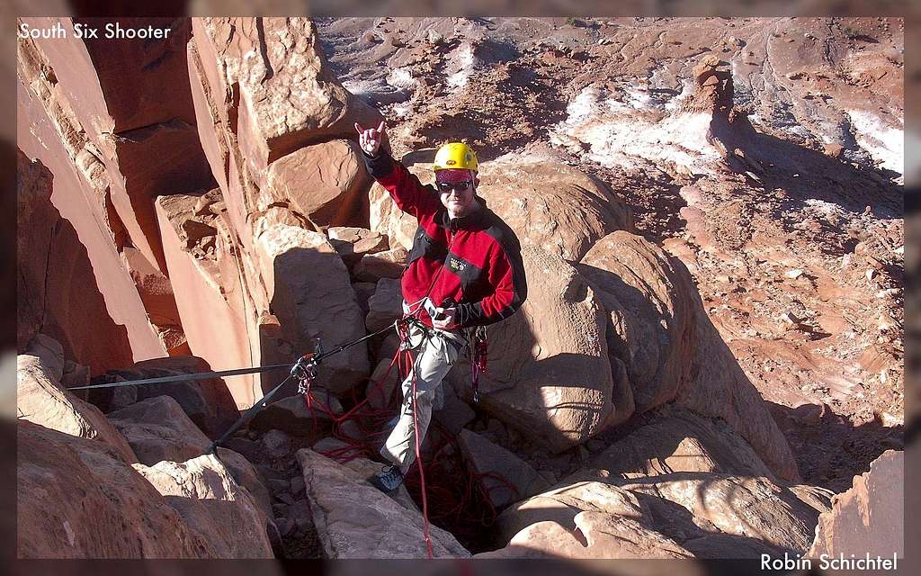 Belay on South Six Shooter