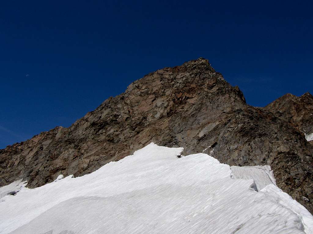 the summit in a sunny day of August