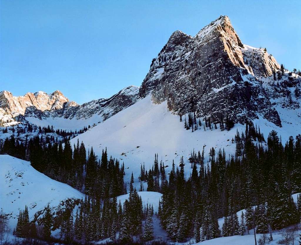 The view from Lake Blanche in winter