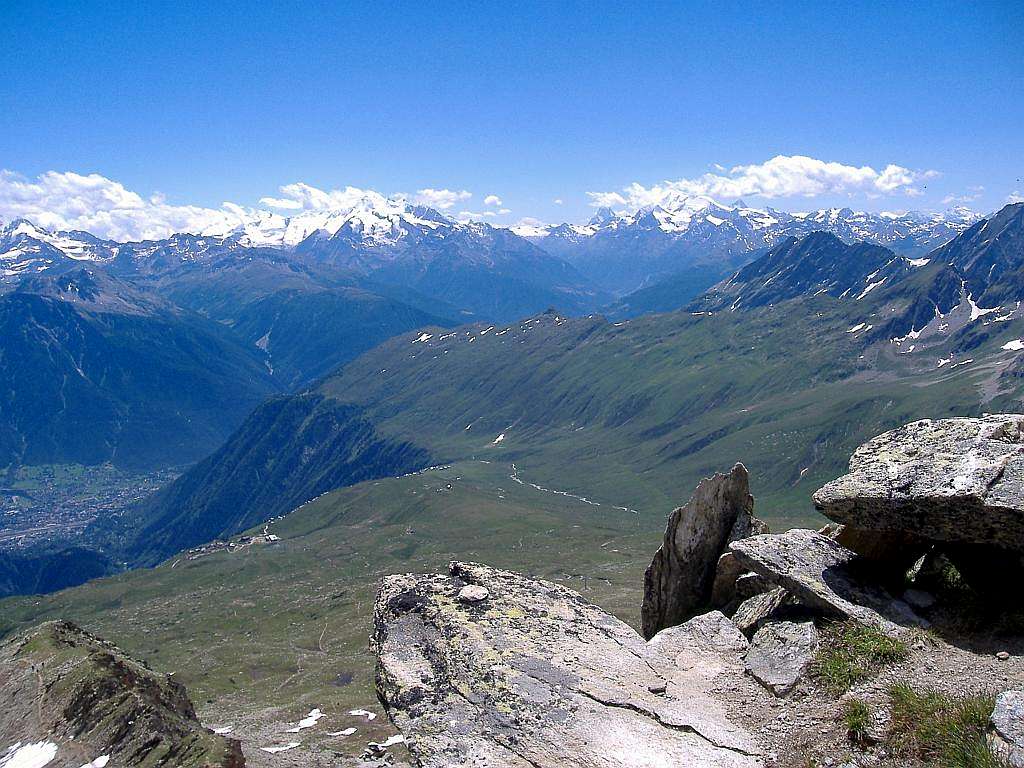 From Summit - view to Pennine Alps