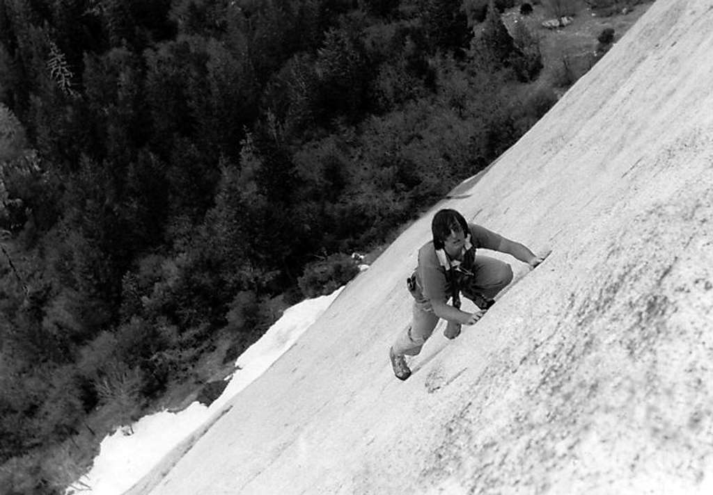 Free-Soloing on Glacier Point Apron