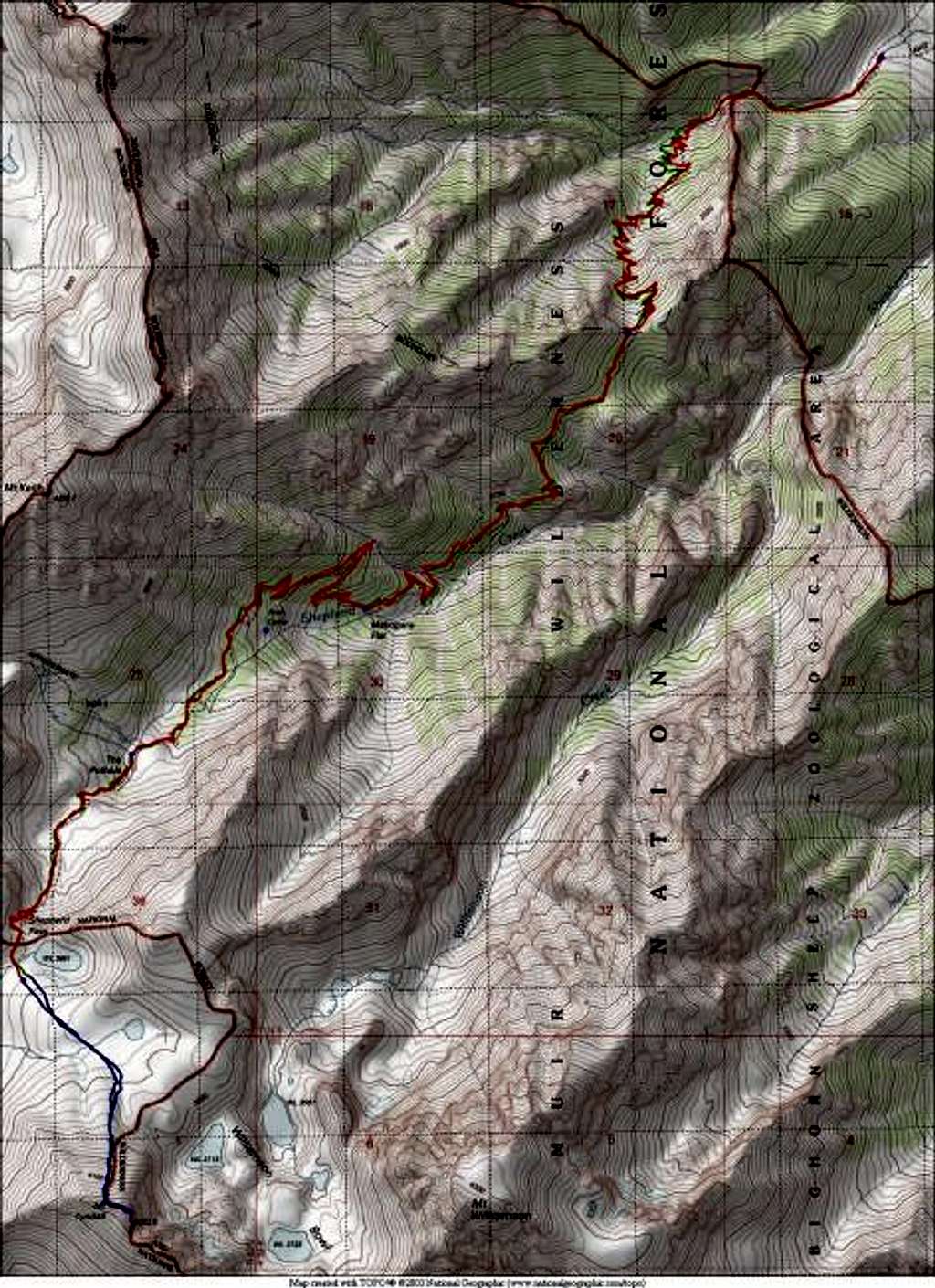 6/27/04 - Topo map showing...