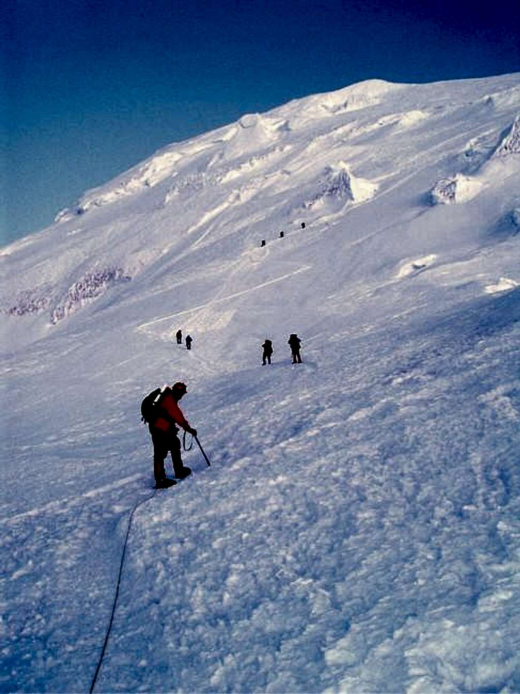 Doug on upper Emmons Glacier...
