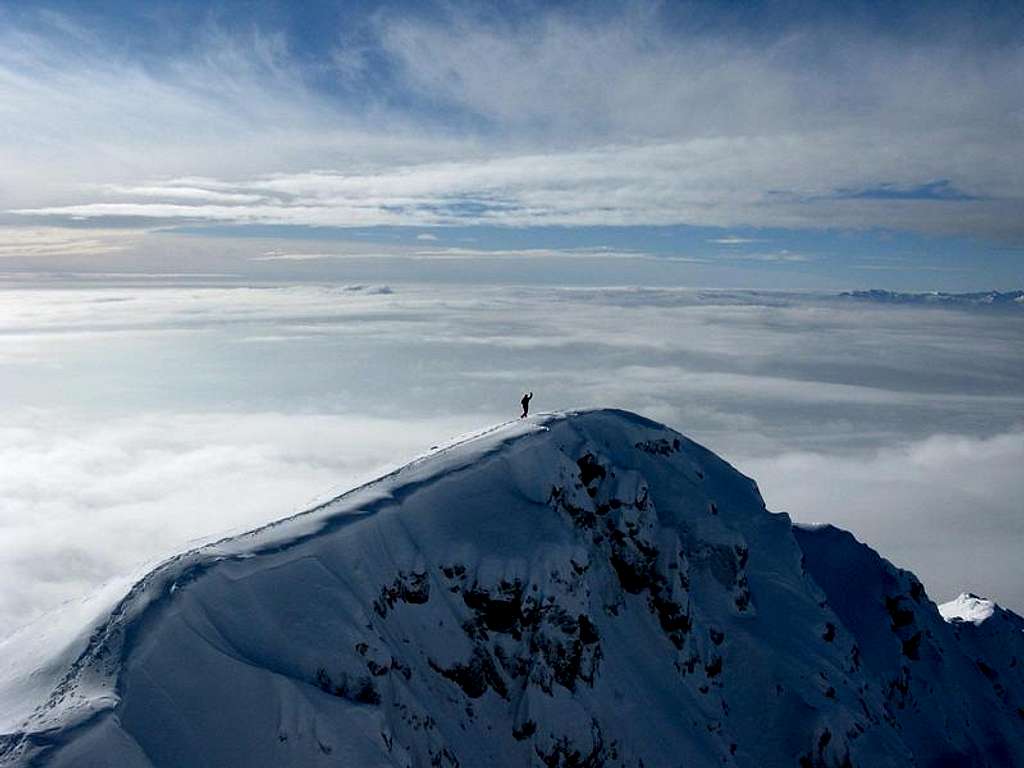 On the summit of Storžić