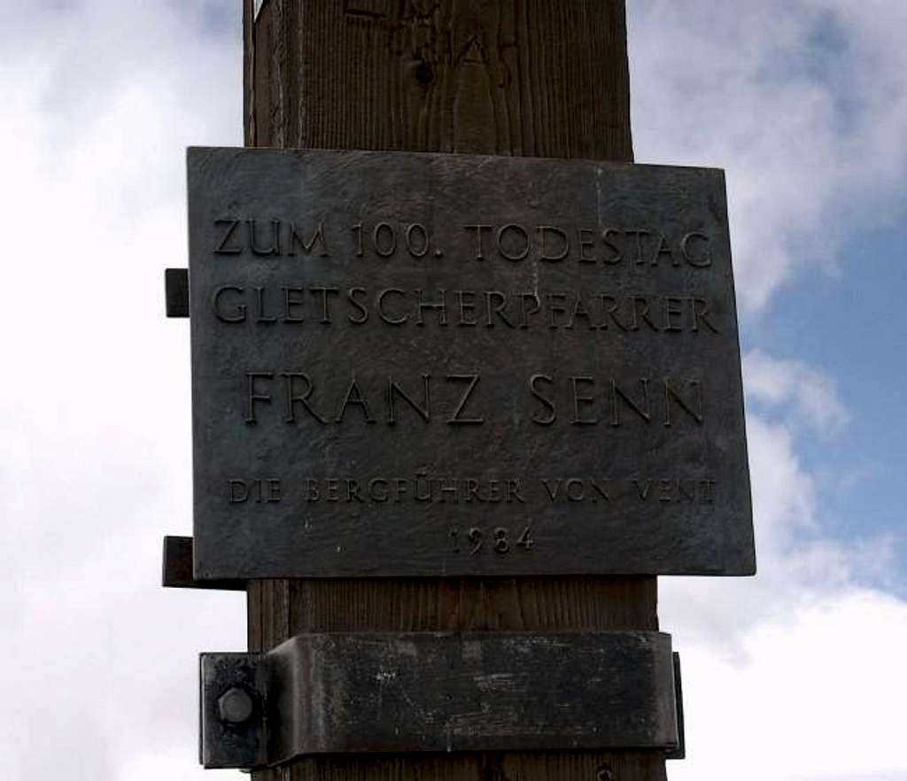 Plaque on the cross