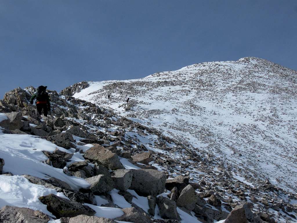 Approaching the summit