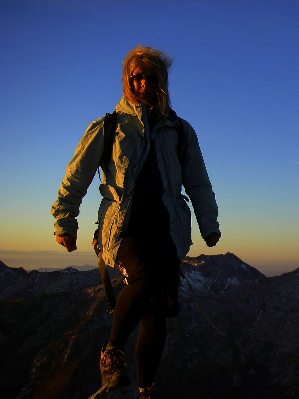 Standing on the summit of Box Elder just before sunset