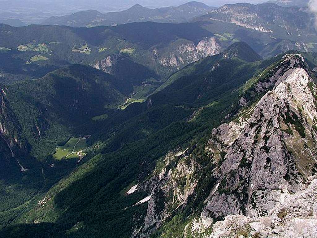 From the summit of Ojstrica....