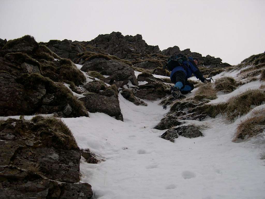 On the first step of the East Ridge