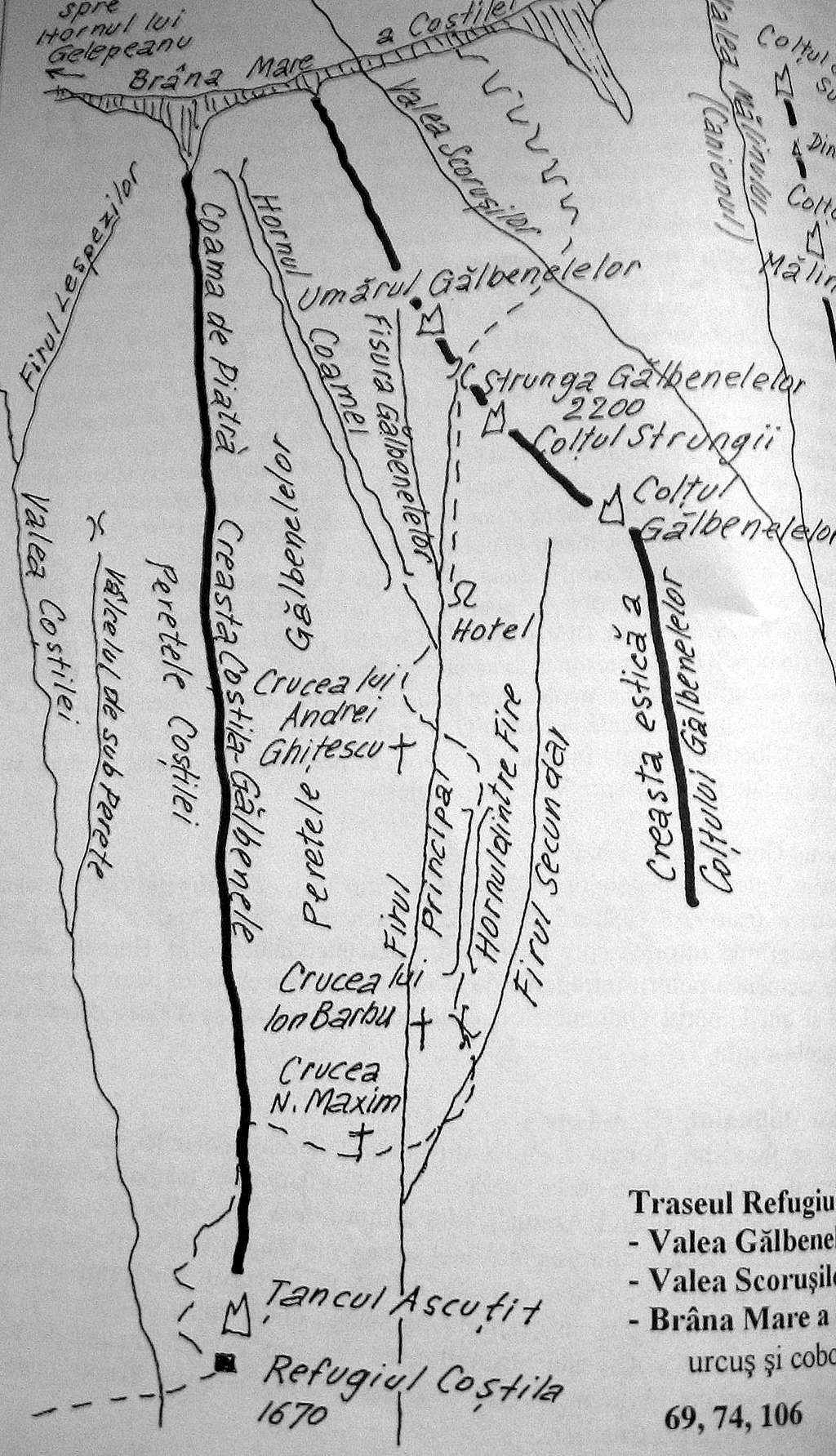 Map of Gălbinele and around