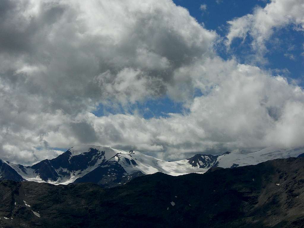 cevedale glacier from collecchio