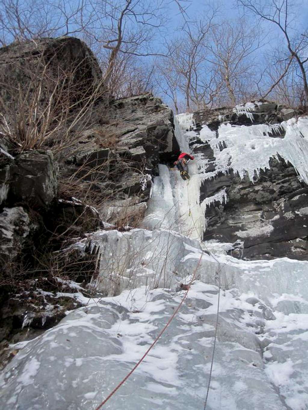 Catskills ice, Spiral Stair WI4