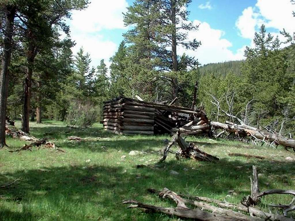 Old log cabin at approx....