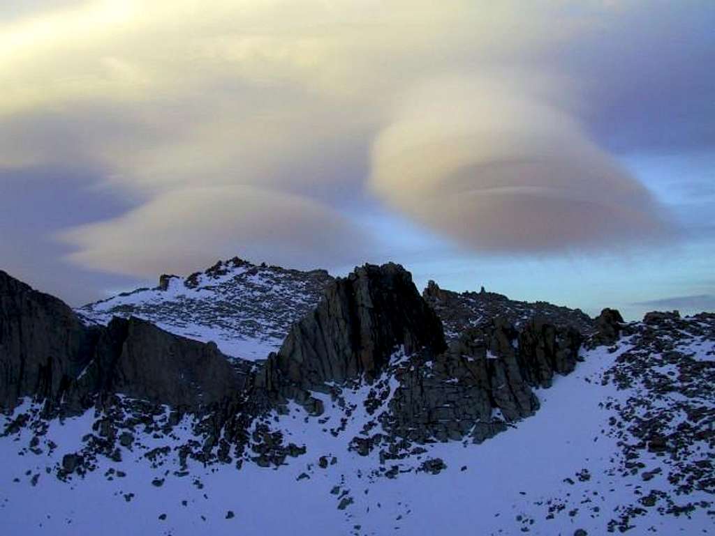 Lenticular cloud formations...