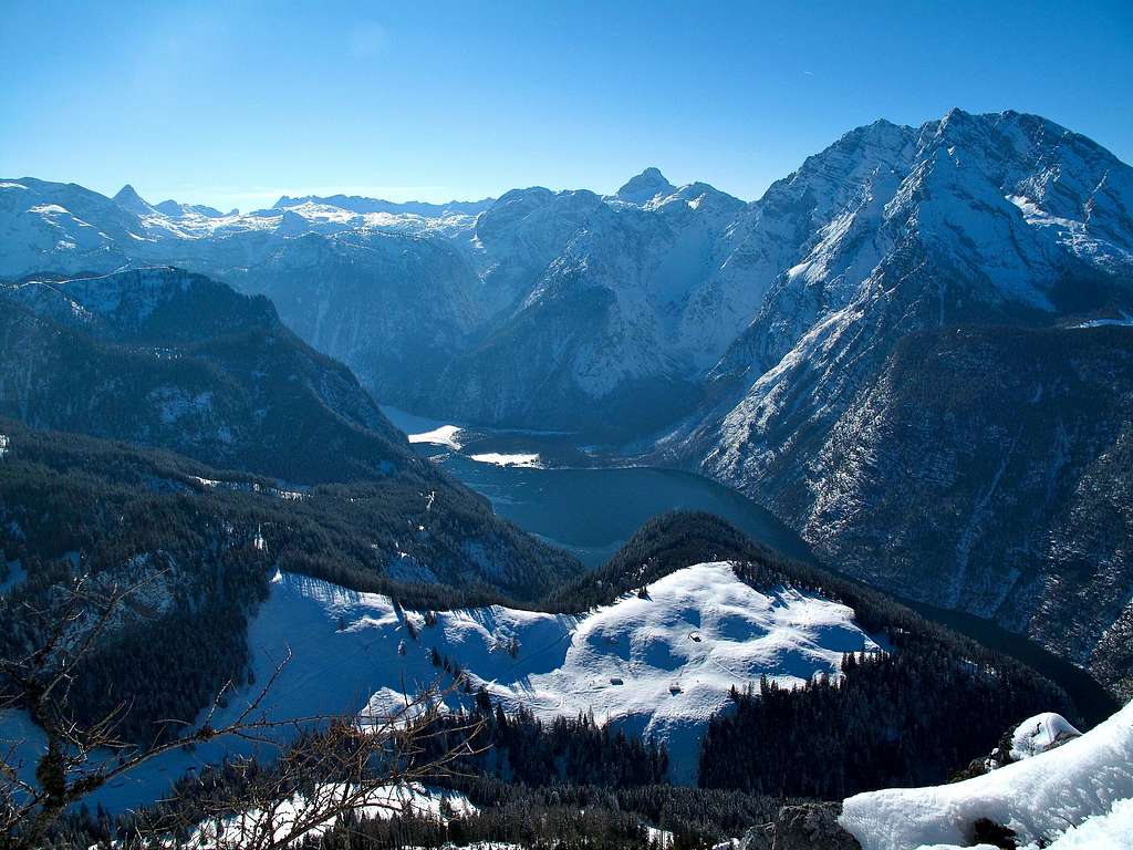 The Königssee and the Berchtesgaden Alps in winter