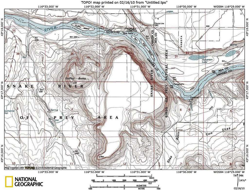 Guffey Butte Map