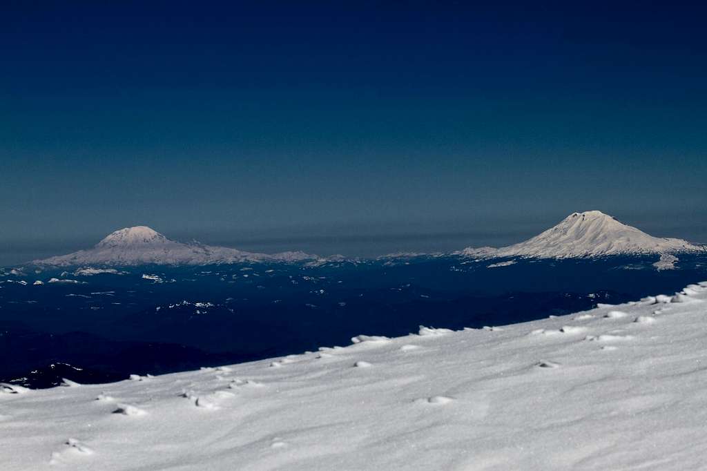 Mt. Rainier and Mt. Adams