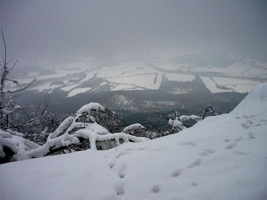Winter view from Milesovka  