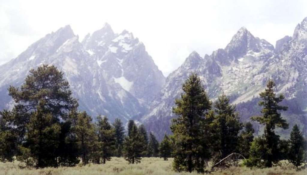 Grand Teton (left center),...