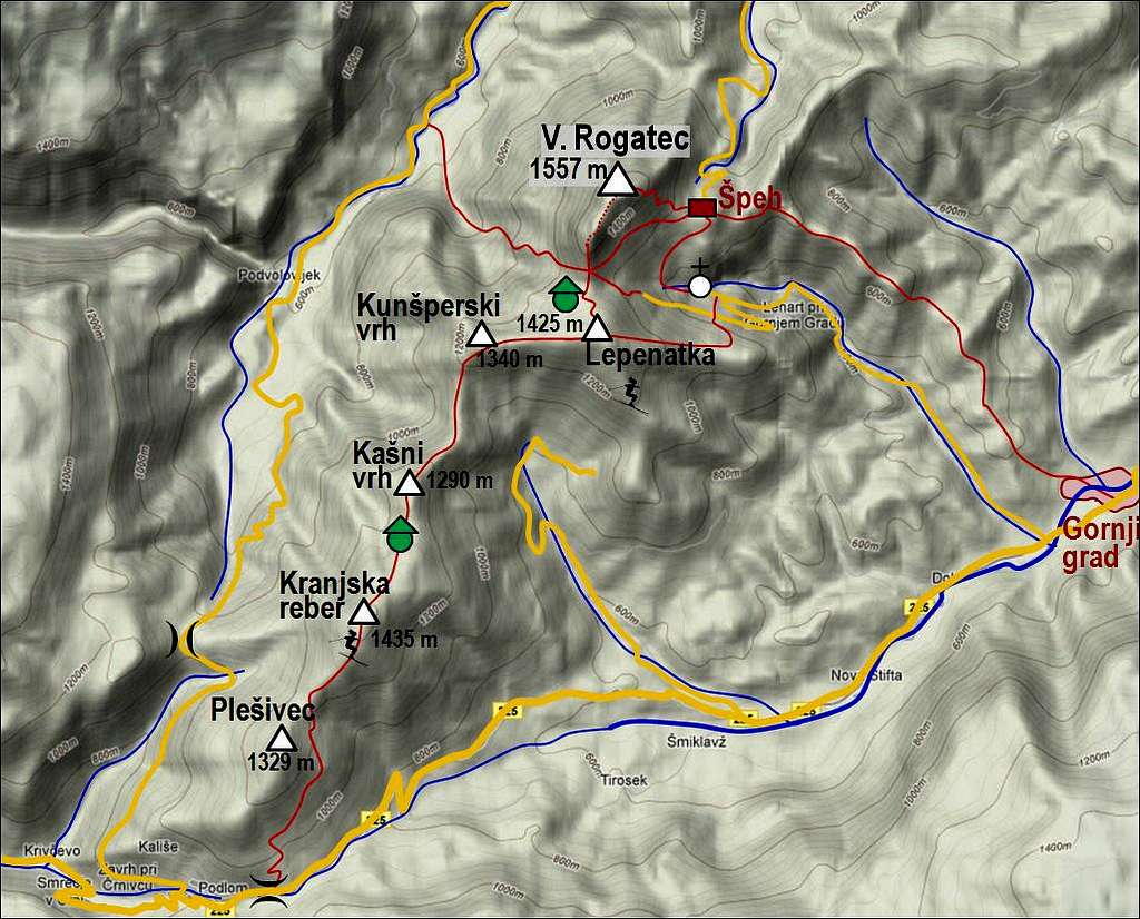 The map of Veliki Rogatec group
