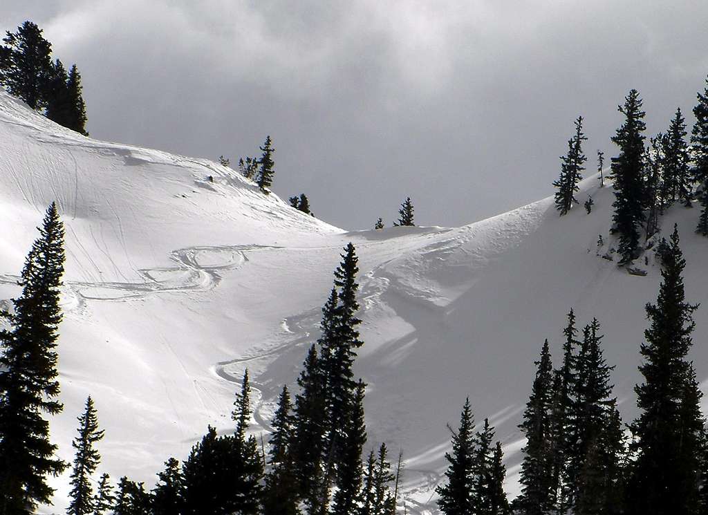 Small avalanche in Silver Fork