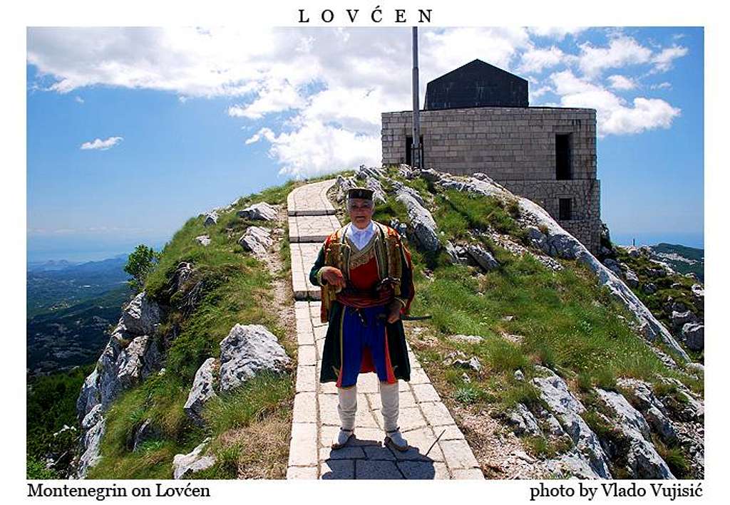 Montenegrin on the top of Lovćen