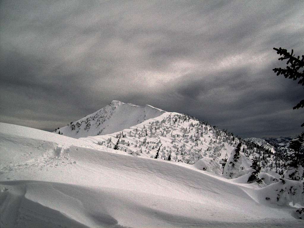 View of the summit ridge
