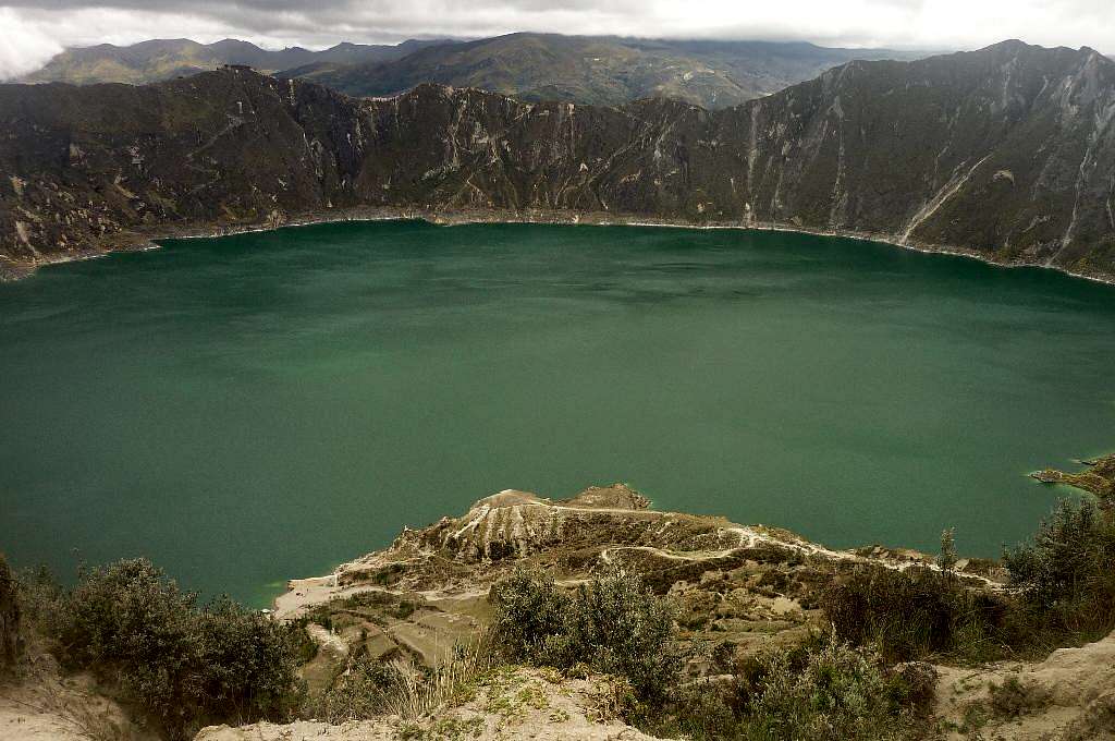 Quilotoa crater lake from the mirador
