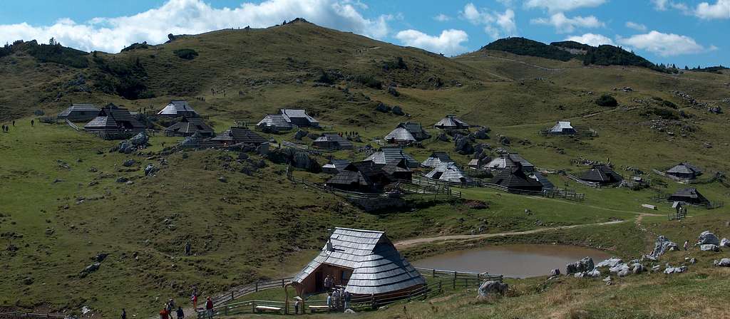 Huts on Velika Planina